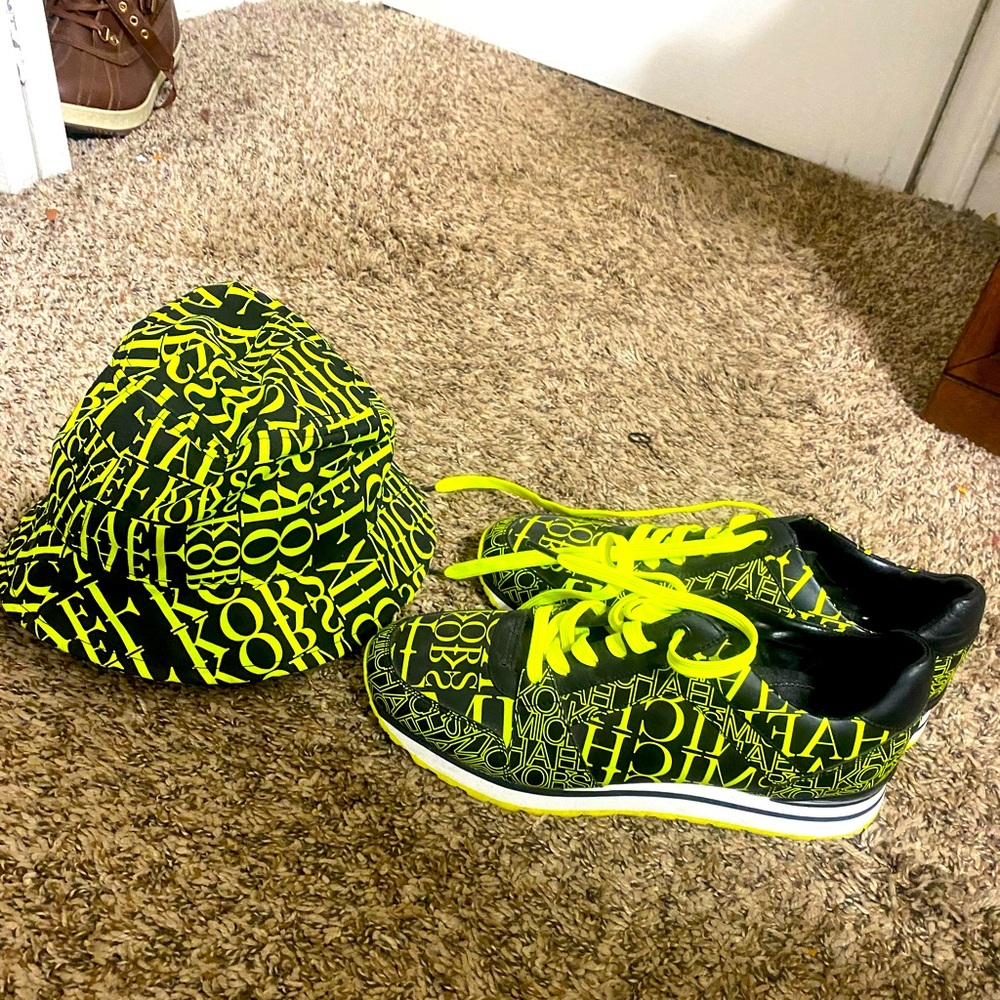 Sneakers with matching hat